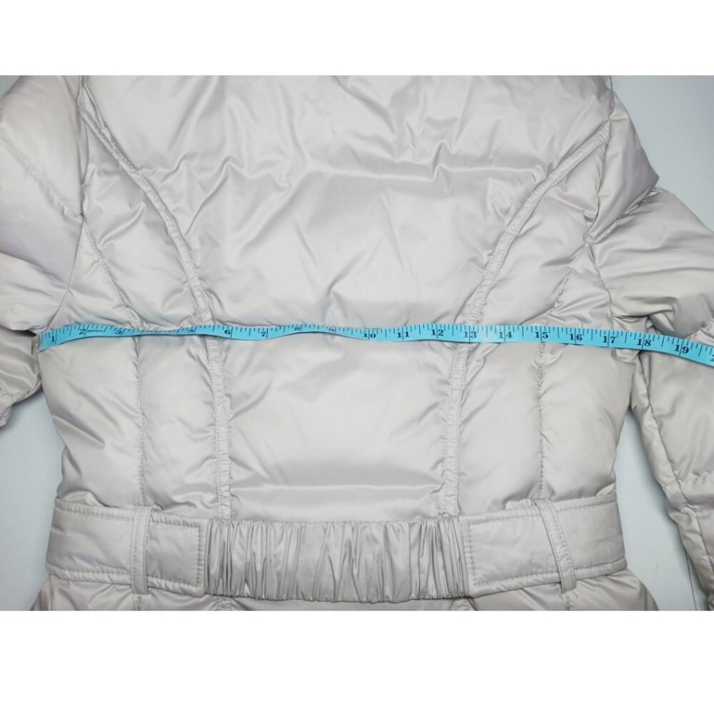 Long winter puffer coat with duffle button design with a zip closure - Picture 14 of 15